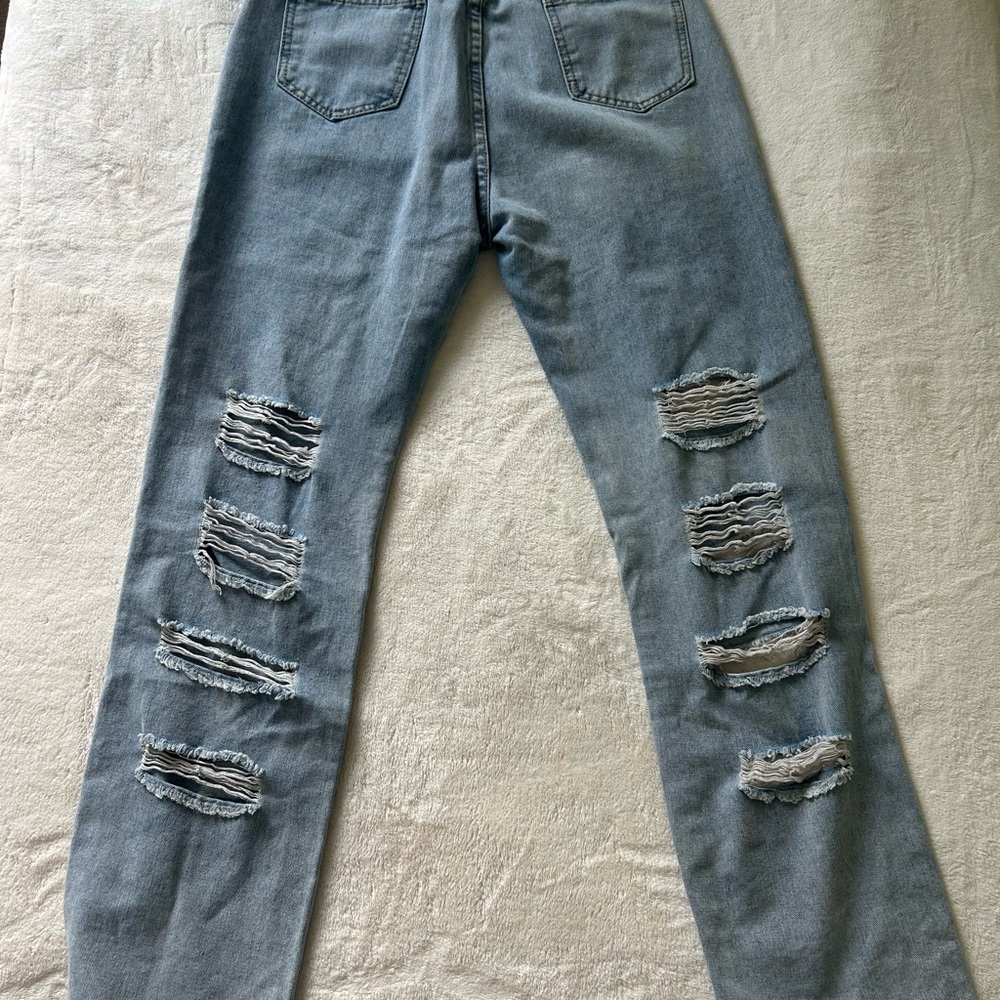 SHEIN Distressed Gray Women Jeans